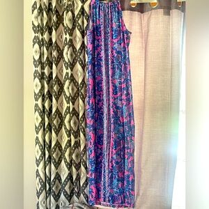 Floor length, extremely comfortable dress with gold chain straps